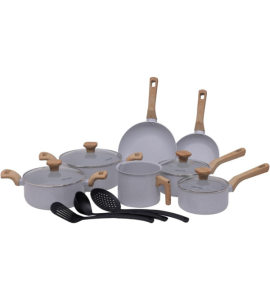 Kit Jogo De Panelas Com Revestimento Cerâmico 10 Peças Indução Mimo Style